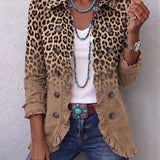 Claudia™ | Caramel Gradient Leopard Print Blazer