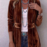 Katrin™ | Sheen-Finished Open Blazer