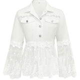 Susanne™ | White Broderie Anglaise Frill Jacket