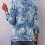 Kerstin™ Light Blue Tie-Dye Blazer