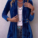 Katrin™ | Sheen-Finished Open Blazer