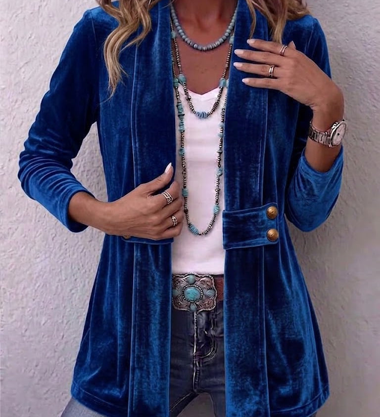 Katrin™ | Sheen-Finished Open Blazer