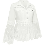 Susanne™ | White Broderie Anglaise Frill Jacket