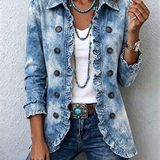 Kerstin™ Light Blue Tie-Dye Blazer