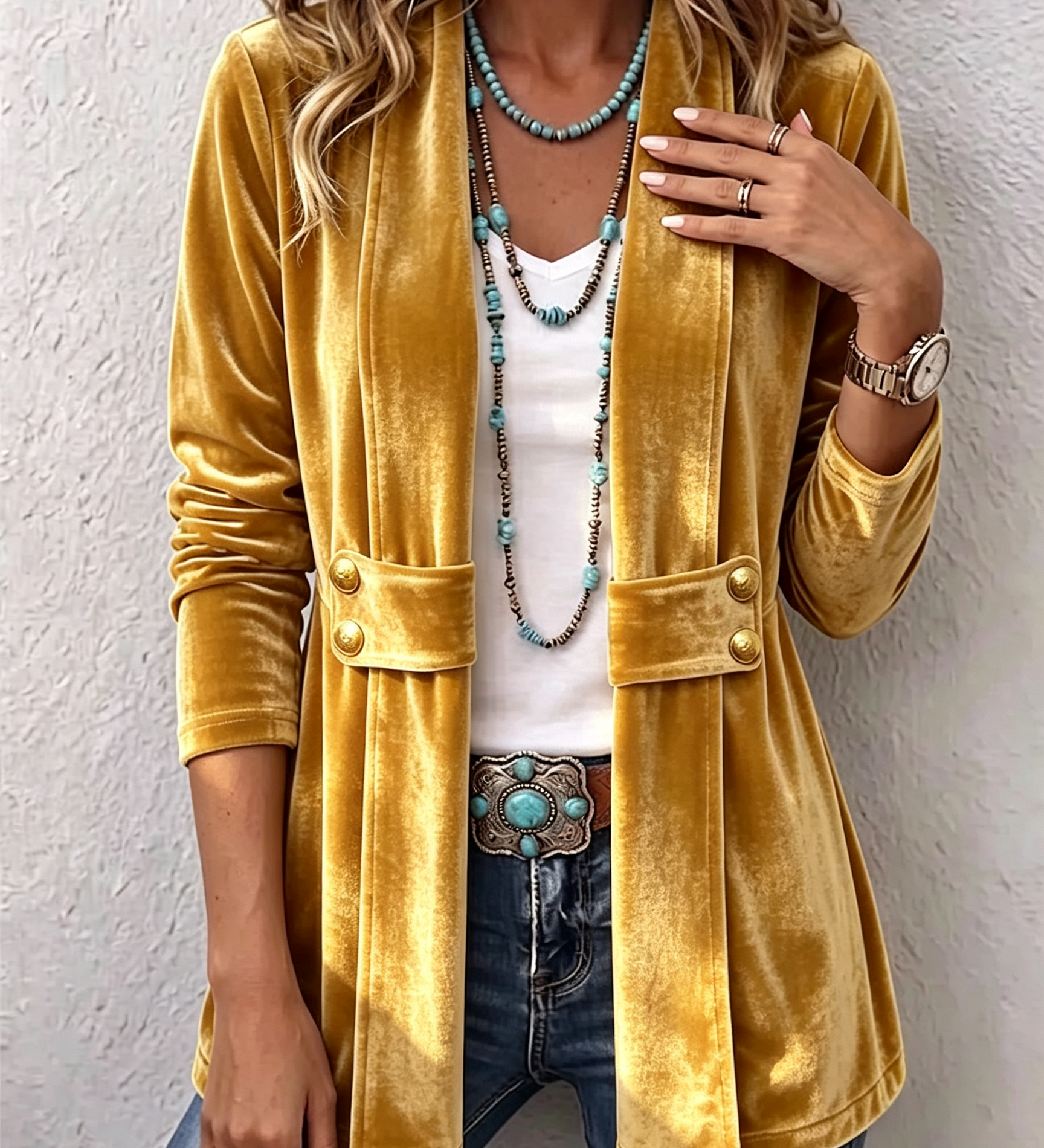Katrin™ | Sheen-Finished Open Blazer