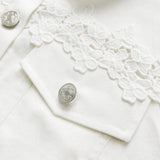 Susanne™ | White Broderie Anglaise Frill Jacket