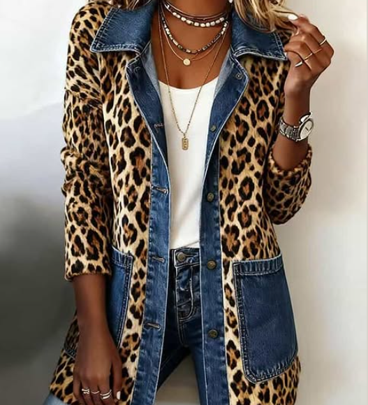 Regina™ | Leopard Print Long Jacket