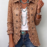 Heidi™ Caramel Blazer with Decorative Accents