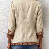 Heike™ Cream Blazer with Trim