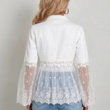 Susanne™ | White Broderie Anglaise Frill Jacket