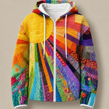 Rhealyn | Open-Front Jacket with Sunburst Print
