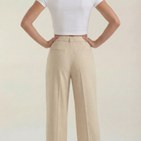 Svätava | High-Waisted Wide-Leg Pleated Trousers