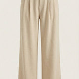 Svätava | High-Waisted Wide-Leg Pleated Trousers