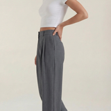 Svätava | High-Waisted Wide-Leg Pleated Trousers