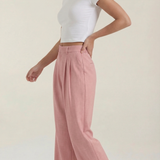 Svätava | High-Waisted Wide-Leg Pleated Trousers