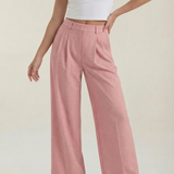 Svätava | High-Waisted Wide-Leg Pleated Trousers