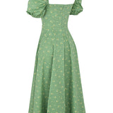 Aviana - Puff Sleeve Floral Dress