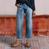 Retro Straight-Leg Jeans for Women