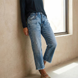 Retro Straight-Leg Jeans for Women