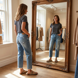 Retro Straight-Leg Jeans for Women