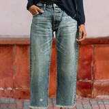 Retro Straight-Leg Jeans for Women