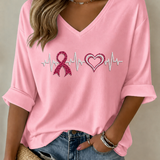 Krista | Heartbeat Ribbon V-Neck Top