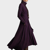 Léontine - Knit Asymmetrical Maxi Dress with Roll Neck
