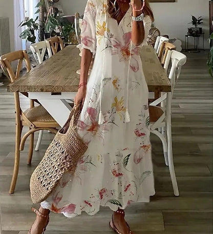 Michaela - Bohemian Dress with Belly Coverage