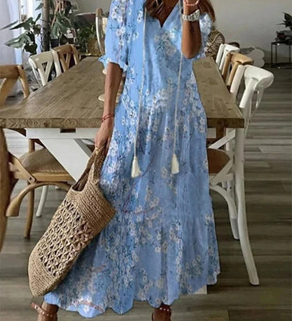 Michaela - Bohemian Dress with Belly Coverage