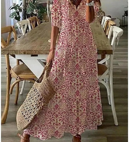 Michaela - Bohemian Dress with Belly Coverage