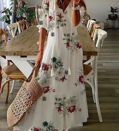 LUNA | Effortless Mid-Length Boho Dress